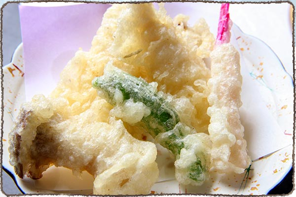 淡路島の海の幸と地物野菜の天ぷら